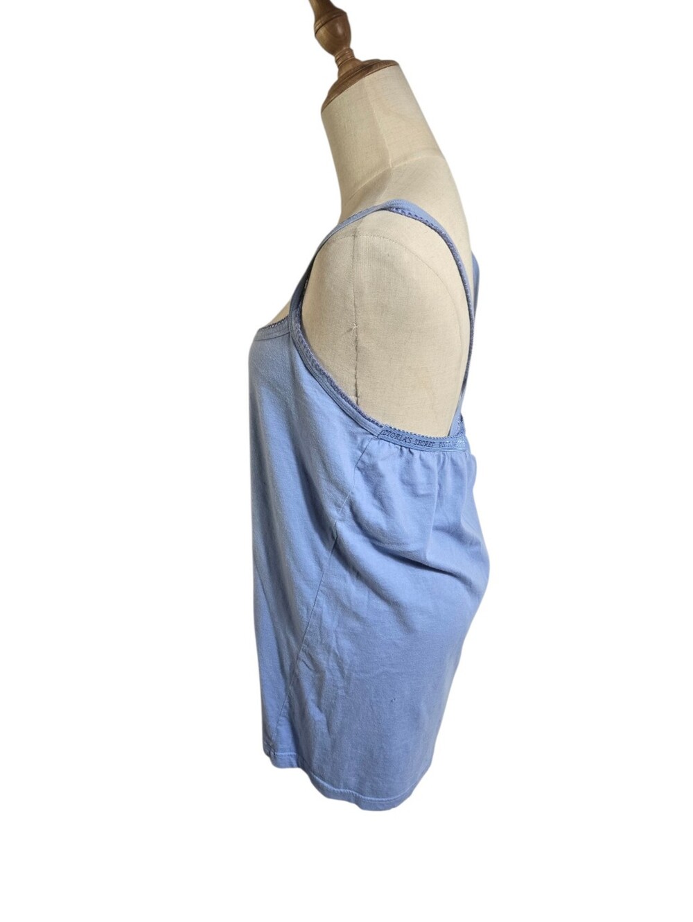 Victoria's Secret Light Blue Embroidered Logo Cotton Y2K Nightie - Picture 5 of 6